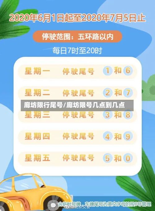 廊坊限行尾号/廊坊限号几点到几点-第1张图片