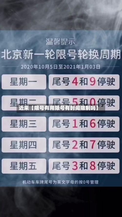 近来【限号有用限号有时间限制吗】